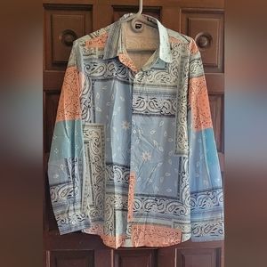 Bandana Pattern long sleeve dress shirt